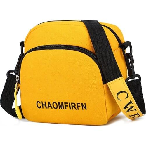 Women Shoulder Bag Fashion Pure Color Casual Tote Outdoor Bag Canvas Handbag Zipper Messenger Messenger Bags Sac Main Femme#35