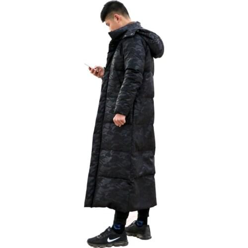 Tcyeek Plus Size Winter Coat Male Fashion 90% Duck Down Jacket Men Hooded Thick Warm X-Long Man Fit Jackets Abrigos Hiver LW2348