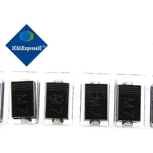 100PCS 1N4007 SMD DIODE M7 1A 1000V IN4007 Rectifier Diode New original In Stock