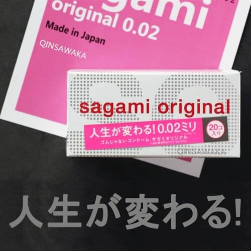 0.02mm Sagami Original Made In Japan 20 pcs Ultra Thin Condoms For Men Like Without Wearing Non-latex No Allergy M Size