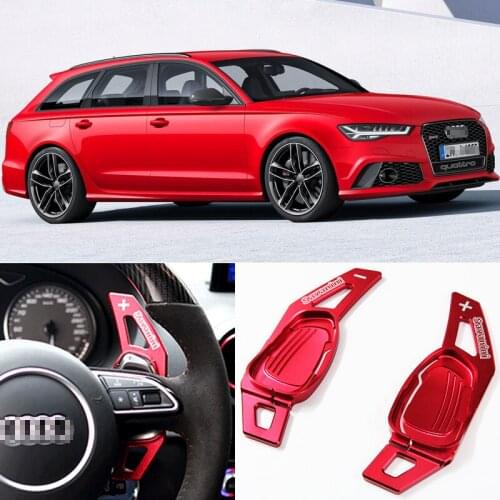 Car Accessories Aluminum Steering Paddle Shifter Extension For Audi RS6 2015-2016 Car-styling