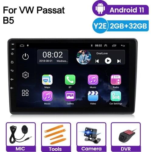 GPS Navigation stereo 2GB+32GB For VW/Volkswagen/PASSAT/B5/MK5/GOLF/POLO/TRANSPORTER Car Android 11 multimedia player 2 din