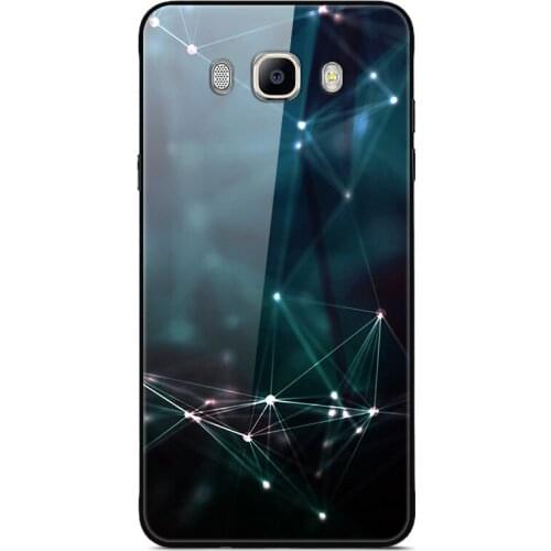 For Samsung Galaxy J7 Phone Case Tempered Glass Case Back Cover Series 2