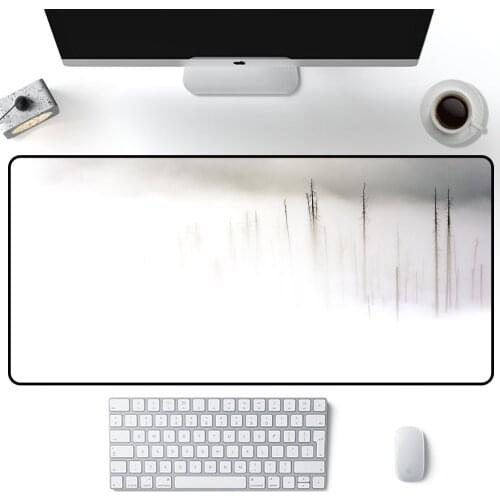 Trees Black and white Mouse Pad Large Solid Color Pads landscape MousePad 90x40/80x30cm Gaming Accessories office desk mats