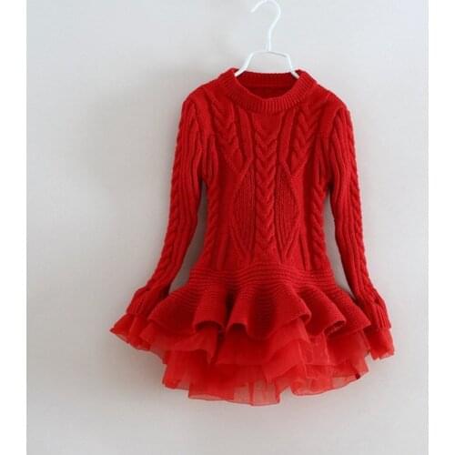 Colorful Childhood Warm Dresses For Girls