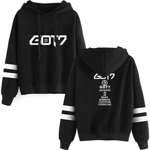 Kpop GOT7 team the same style printing fleece pullover hoodies for i got7 autumn winter unisex sweatshirt hoodie brand jacket