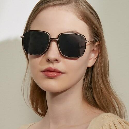 Gradient Sunglasses for Women 2021 New Luxury Brand Design Retro Square Sun Glasses Female Vintage Oversized Plastic Frame UV400