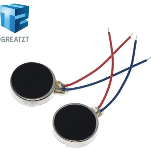 GREATZT 10x DC 3V 70mA 12000 RPM For Phone Coin Flat Vibrating Vibration Motor Vibration Motor G08 1027