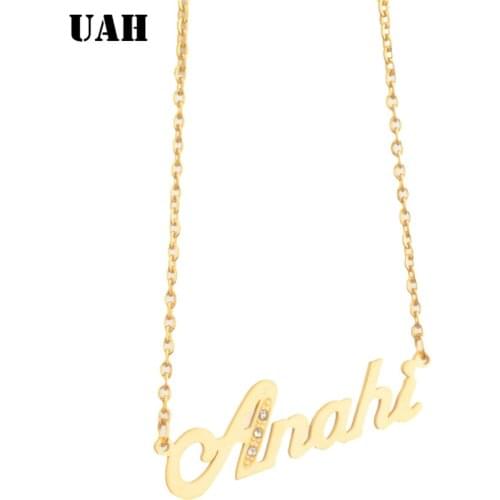 UAH Anahi Name or Custom Necklaces Personalized Name Necklaces Personality Letter Choker Necklace Name for Women Girls Mother