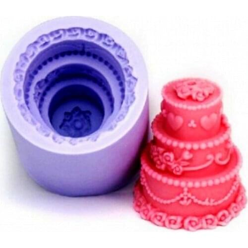 Cake decorating fondant soap mold tools 3D silicone mold bakeware cake shaped molds chocolate soap stampi sapone cake mold DIY