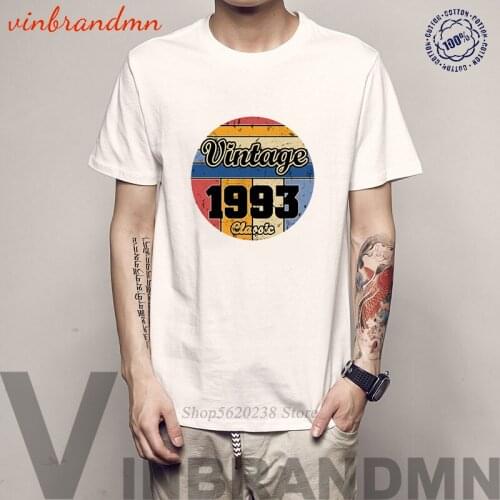 Classic 90s Clothing Vintage Classic 1993 T Shirts Men Best 27th Birthday Gift T-shirt Cotton Tshirt Retro Tops Tees shirts