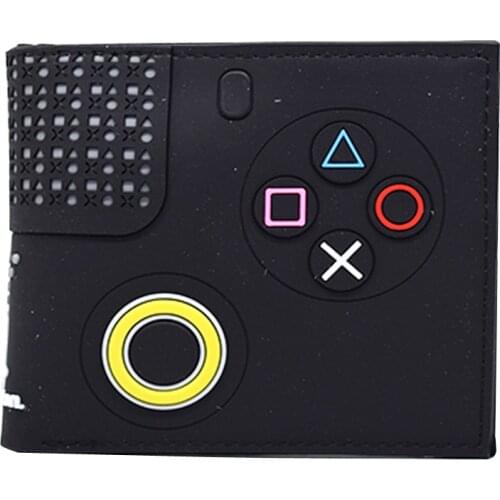 Playstation Wallet Grey game Wallet purse id window 2 card slot zip coin Pocket