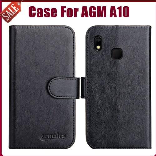 Hot! AGM A10 Case 5.7" Fashion 6 Colors Flip Soft Leather Wallet Cover For AGM A10 Case Card Solts Fundas