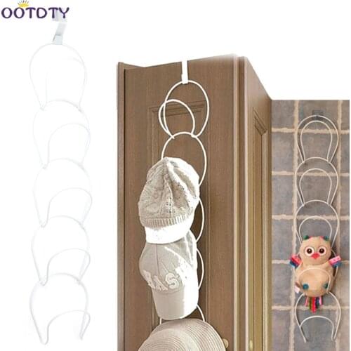 Interlink Ties Hats Clothes Hanger Holder Wire Stackable Storage Rack Organizer Over Bathroom Door Straps Metal