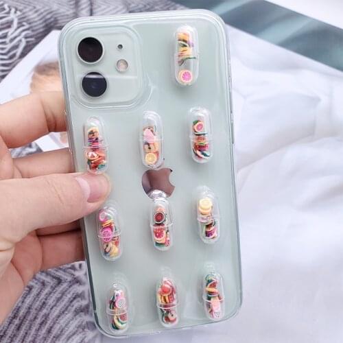 Cute 3D Pill Clear Phone Case Cover Samsung Galaxy A51 A71 A 51 50 A31 Funda Samsung A 71 Coque A 32 4G 5G Kawaii DIY Back Cover