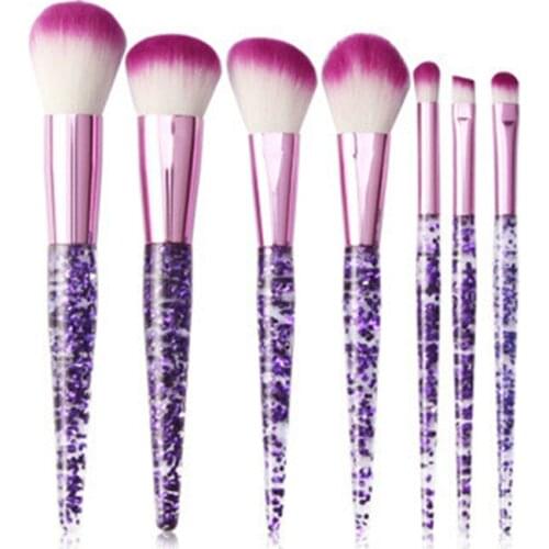 7Pcs Unicorn Makeup Brushes Set Diamond Crystal brush set Foundation Blush Brush Powder Blending Eyeshadow Beauty Make up Brush