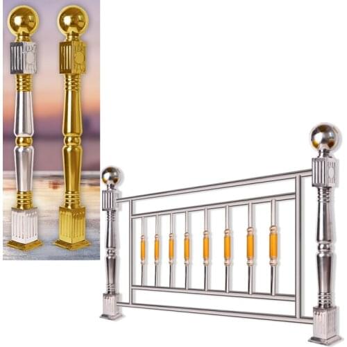 Freeshipping 1258mm SUS304 SUS316 Column Floor Mount Newel Handrail Armrest Post Pillar Pole for Staircase