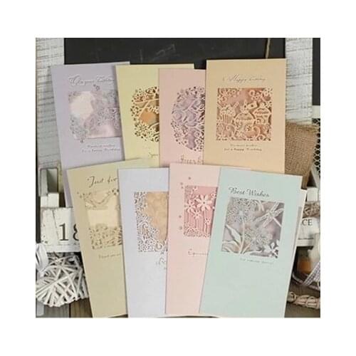 Wholesale Cutout Greeting Card Commercial Christmas Birthday Greeting Card Holiday Cards Free shipping