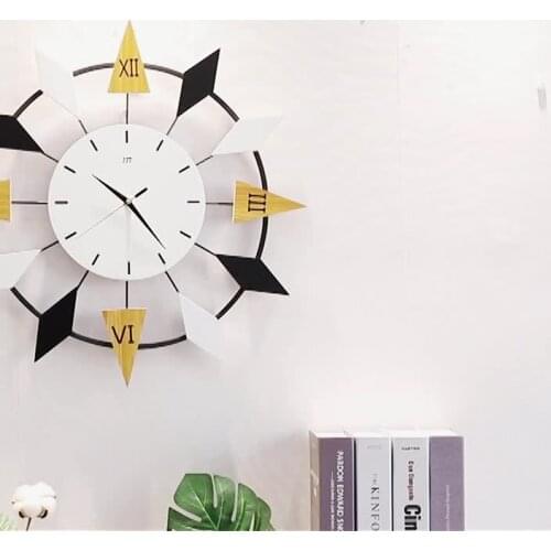 Popular Nordic clock wall clock living room fashion creative clock home decoration electronic quartz clock hot sale