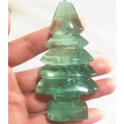 Crystal Tree Natural Green Fluorite Quartz Gemstone Christmas Trees Mineral Specimen Healing Love Gift