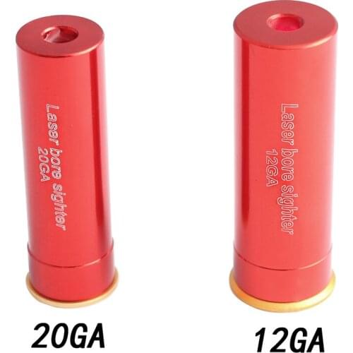 Tactical 12 GA 20GA Gauge 17mm x 57.6mm Cartridge Red Laser Bore Sight Gun Boresighter Shooting Hunting Optics Sighter