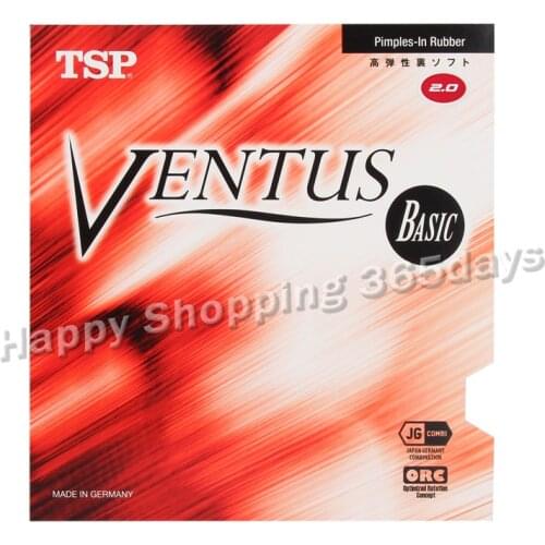 TSP Ventus Basic Table Tennis Rubber (Allround / Control / Made in Germany) Pips-in TSP Ping Pong Sponge