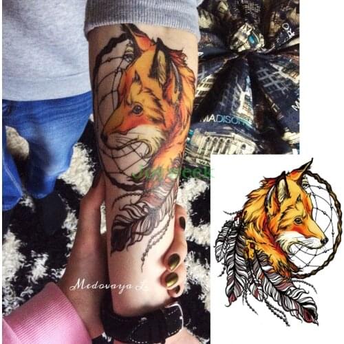 Waterproof Temporary Tattoo Sticker large size fox tatto stickers flash tatoo fake tattoos for women girl