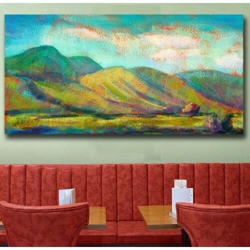 Wxkoil Pop Art Wall Picture Mountains of San-Simeon Home Decor On Canvas Modern Wall Art Canvas Print Poster Canvas Painting