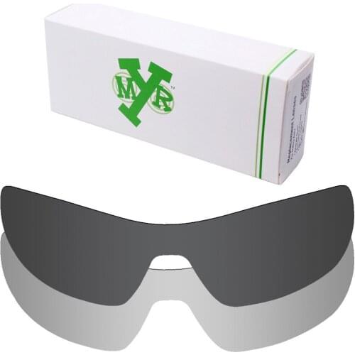 2 Pieces Mryok POLARIZED Replacement Lenses for Oakley Offshoot Sunglasses Lens Stealth Black & Silver Titanium