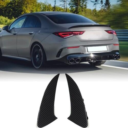 2x Black Rear Bumper Splitters Spoiler Side Canard For Mercedes Benz CLA Class Sport C118 CLA200 CLA220 CLA250 CLA45 AMG 2020