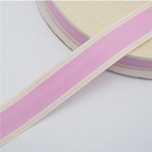 20meters Pink color Cotton Ribbon 25mm Handmade Gift Present Package DIY Sewing Craft