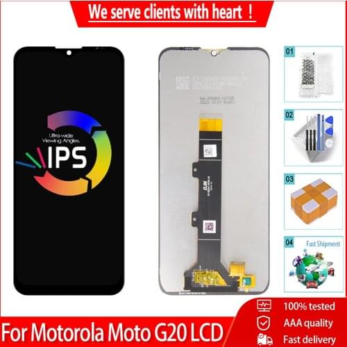6.5'' New For Motorola Moto G20 LCD Display Touch Screen Digiziter Assembly Replacement For Moto G20XT2128-1 XT2128-2 LCD
