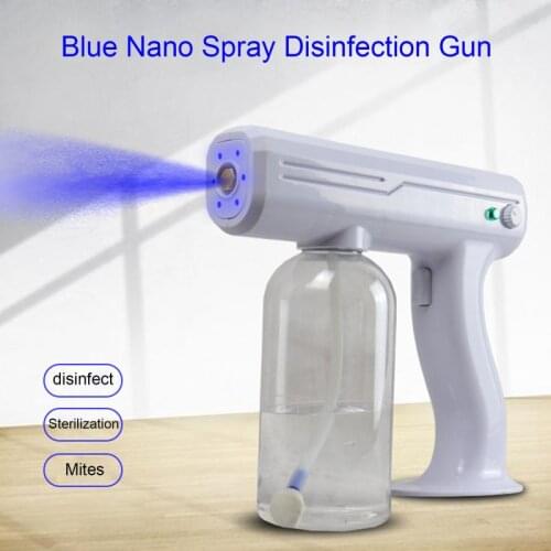 800 ML Wireless Electric Sanitizer Sprayer Disinfects Blue Light Nano Steam Spray Gun Sterilizing Nano Spray Gun For Home Office