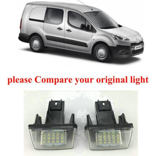 Car Accessories Special Car License Plate Lamp For Peugeot partner m49 m59 B9 car products canbus error free