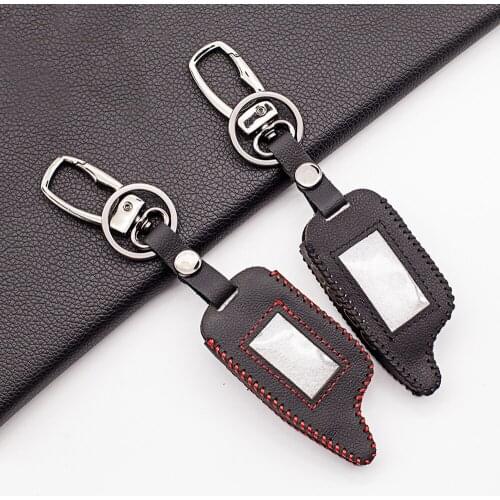 M7/M8/M9 High Quality Leather Case For Scher-khan Magicar 7/8/9/10/11/12 101 LCD Two Way Car Alarm System LCD Key Cover