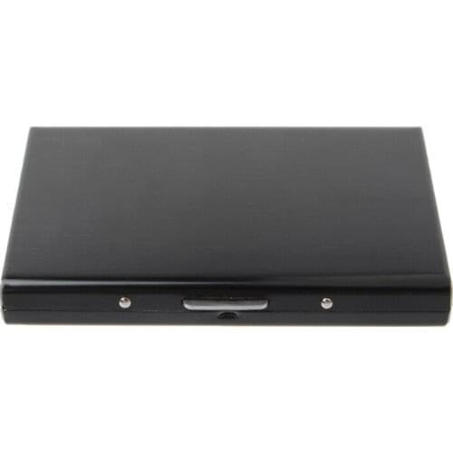 Black Stainless Steel Keeper Business Name Credit ID Card Pocket Case Box Holder