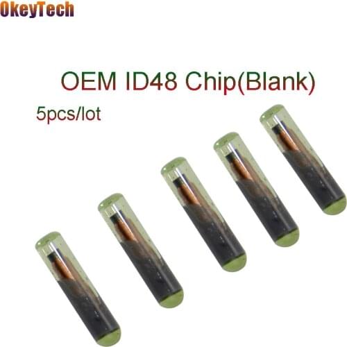OkeyTech 5pcs/lot ID48 Key Chips Auto Car Key Blank OEM ID48 Chip Unlock Copy Grass Tube ID 48 Transponder Chip for Tango Pro