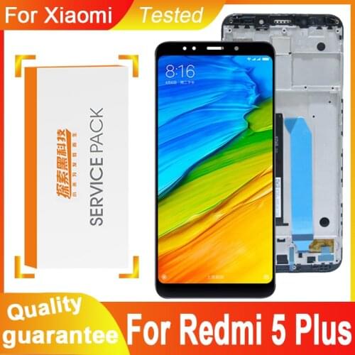 100% Tested 5.99" Display Replacement for Xiaomi Redmi 5 PLUS LCD Touch Screen Digitizer Assembly for Redmi5 PLUS Display