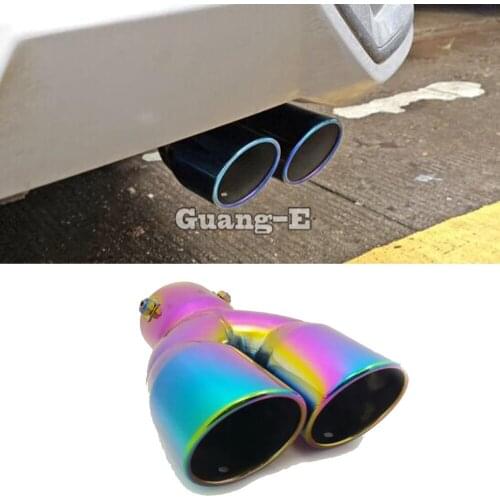 For Toyota Highlander 2021 Car Body Cover Muffler Exterior Back Pipe Dedicate Exhaust Tip Tail Outlet Ornament Parts Hoods 1pcs