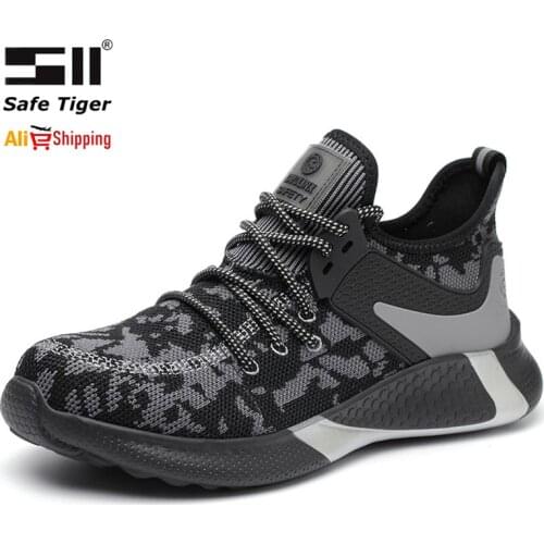 Breathable Steel Toe Boots Construction Work Shoes for Men Safety Shoes