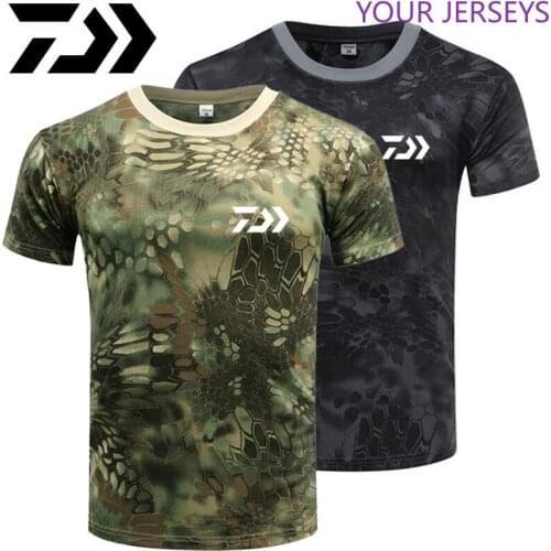 DAIWA Fishing Jersey T Shirt Summer Man Short Sleeve Camouflage Clothing Outdoor Breathable Quick Dry Clothes DAIWA Pesca