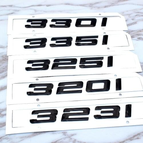 For BMW 3-Series E30 E36 E46 F30 E90 Car Rear Trunk Lid Emblem Badge Chrome Letters 320i 320d 325i 325d 328i 330i 335i Sticker