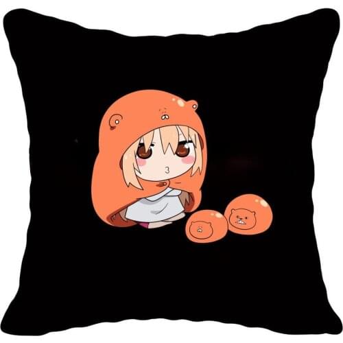 Hot anime Himouto! Umaru-chan Pillow Case Custom Print cute Cartoon Cushion Cover Sofa Home decoration Pillow case 45*45cm