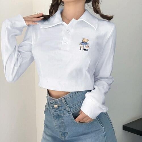 Женские футболки-поло с длинным рукавом JEYONGZOO China At AliExpress