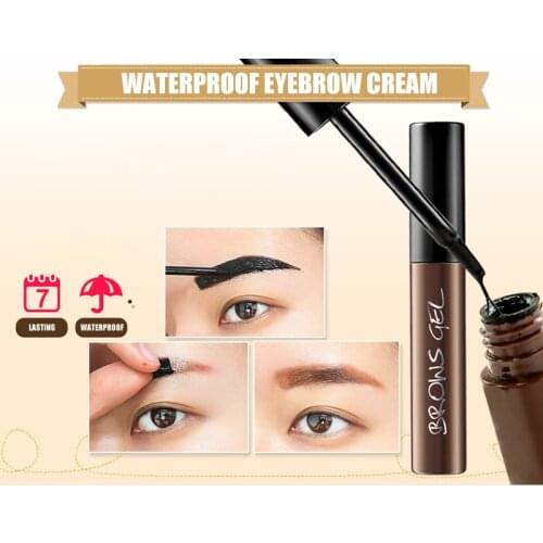 Eyebrow Pen Eyebrow Tattoo Tint Dye Cream Gel with Flat Brush Long-lasting Waterproof for Eyes Makeup MH88