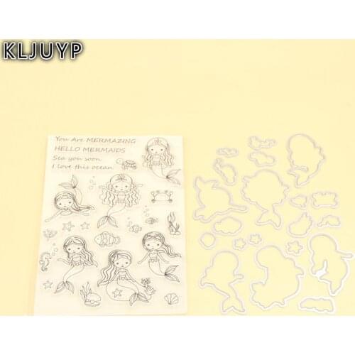 KLJUYP Beautiful Mermaid Stamp Metal Cutting Dies Stencils for DIY Scrapbooking/photo album Decorative Embossing DIY Paper Card