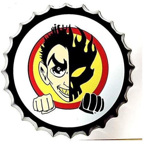 Royal Tin Sign Bottle Cap Metal Tin Sign Cartoon Anime Diameter inches, Round Metal Signs for Home and Kitchen Bar Cafe