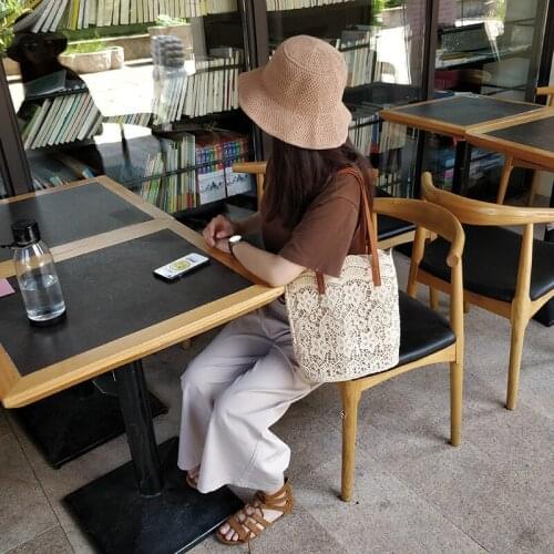 Summer 2 Pcs/Sets chic girl lace shoulder bag women Handbag female tote bags Big Capacity Foldable Travel Beach Bag