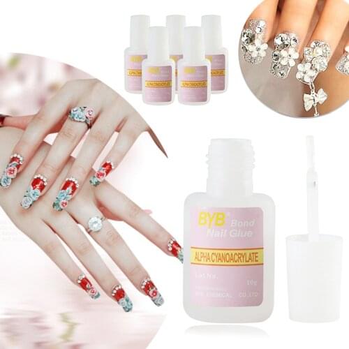 Hot ! 1pcs Strong Nail Glue Manicure Kit False Tip Acrylic Nail Art Decoration Manicure Tool Adhesive For Nail Art DIY 10g TSLM2