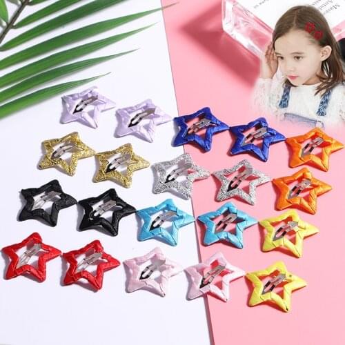Meng Meng Da color BB clip five pointed star Pet/childrens headwear, Korean Cute clip pet star bb clip 20pcs